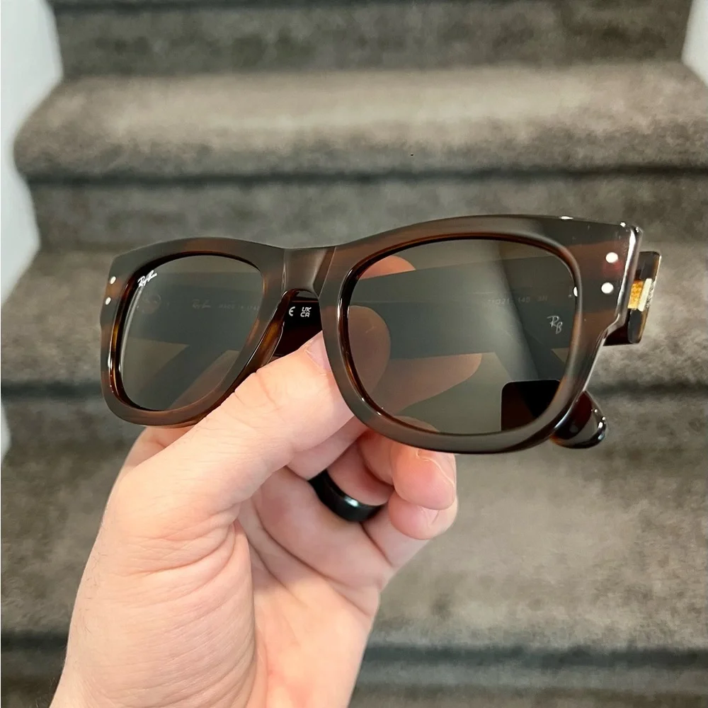 NEW Ray-Ban RB0840s Mega Wayfarer Sunglasses - Brown - Picture 3 of 6